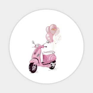 Pink scooter Magnet